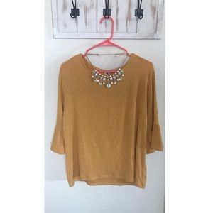Mustard colored blouse